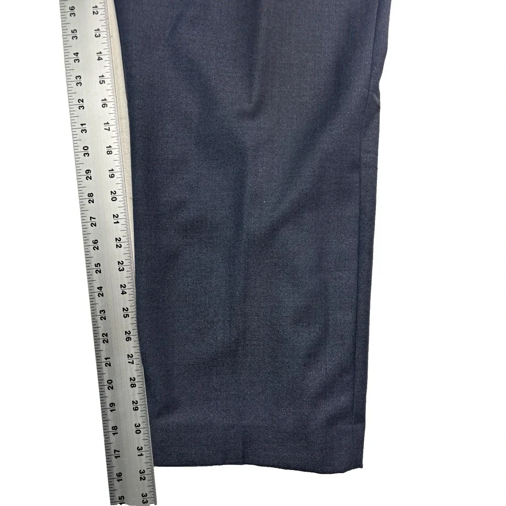 Banana Republic 42x32 Charcoal Dress Suit Pants Flat Front Wool Modern Slim Fit